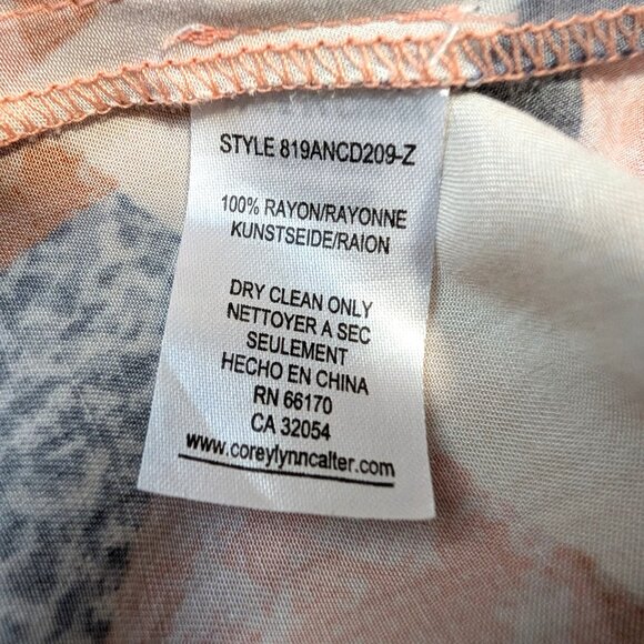 Corey Lynn Calter Womens Size M Abstract Geometric Tie Waist Pockets Shirt Dress - Picture 8 of 8